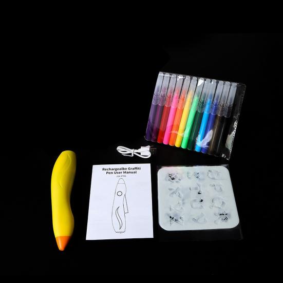 Elektrisk spraypenn Airbrush Sett USB Oppladbar Ergonomisk design Komfortabelt grep Vaskbar spraymalingspenn