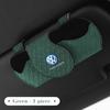 Kluczyk,Pudełko na okulary do osłony przeciwsłonecznej samochodu Skórzane etui w kratę do przechowywania okularów przeciwsłonecznych dla VW Volkswagen Golf 7 8 MK8 ID.3 4 Polo Tiguan Passat B5