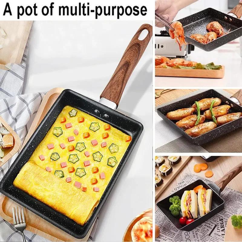 Japanese Style Tamako Yaki Frying Pan, Frying Pan, Non Stick Egg Pan, Rectangular Pan, Egg Pan