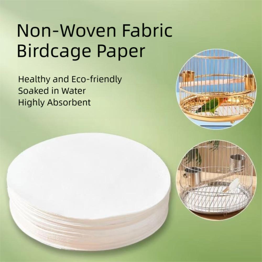 100PCS Round Square Bird Manure Cleaning Pad Non-woven Fabric Parrot Cage Mat  Pet Supply