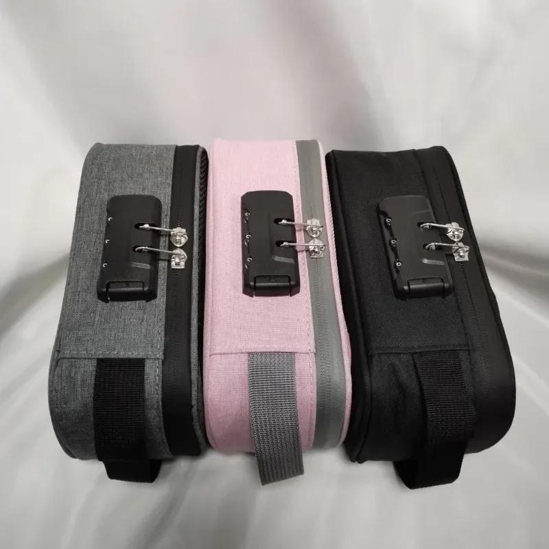 Storage Bag with Combination Lock Portable Travel Organizer Case for Men/Women Lockable Makeup Box Beauty Toiletry Handbags