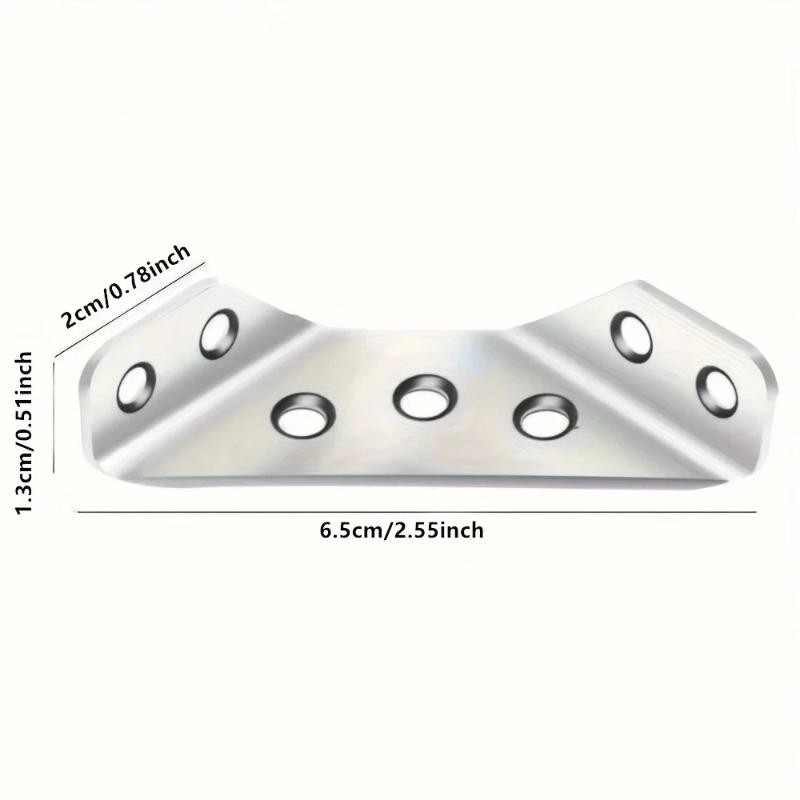 2/10/20/40/50pcs Thickened Stainless Steel Angle Code 90 Degrees Right Angle Fixed Bracket Furniture Connectors