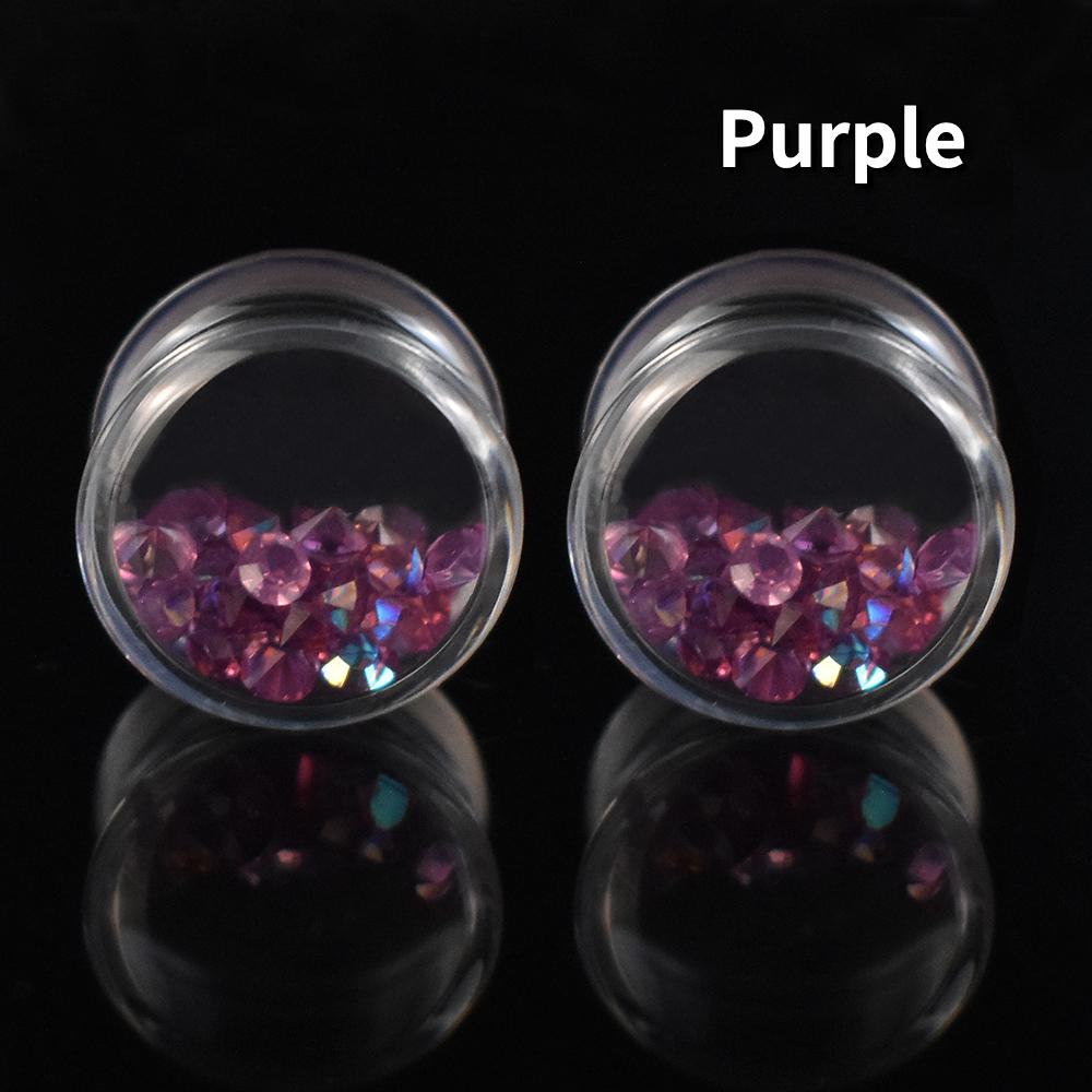 8-30mm Colourful Artificial Gemstones Ear Tunnels Plugs Acrylic Ear Expander Stretcher Body Piercing Jewelry