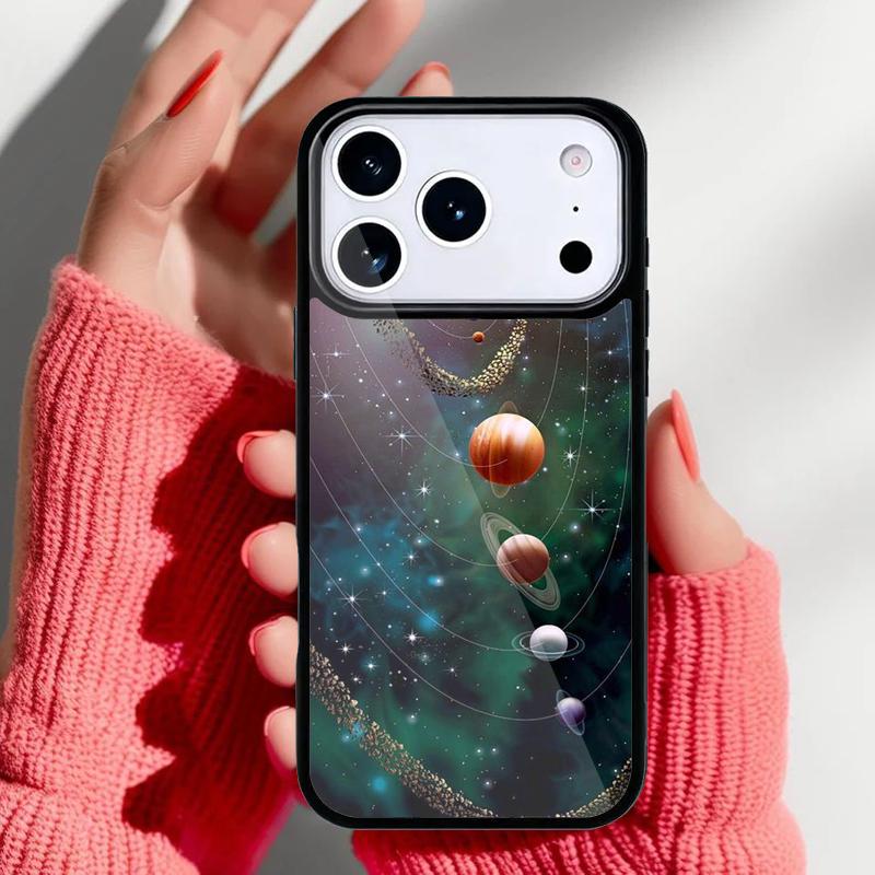 Solar System Planet Constellations Soft Phone Case for iPhone 17 Air 16e 15 14 13 Pro Max Back Cover for 12 11 Pro Coque