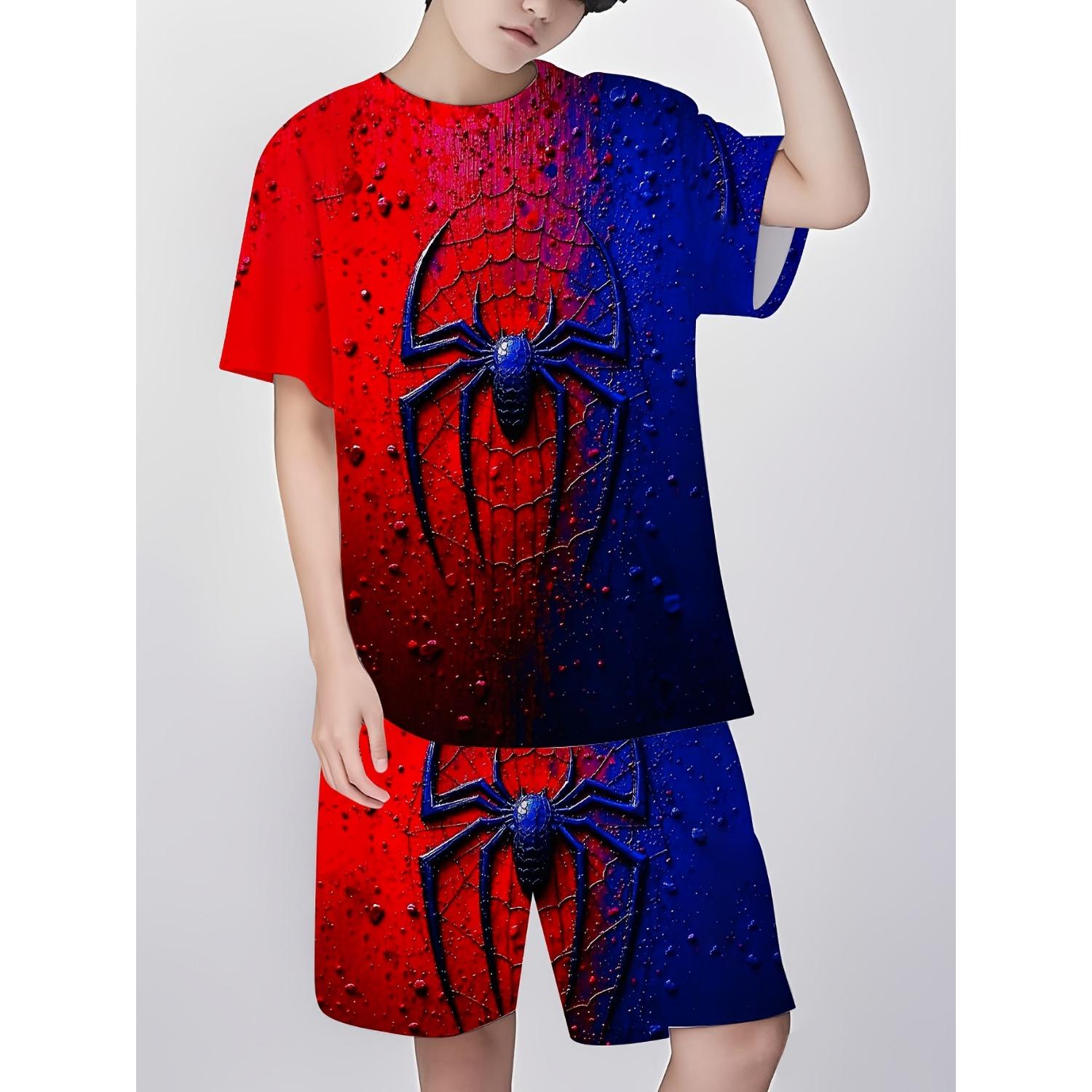 

Digital Printing - Children s Set Fashion Digital Printing Casual Short sleeved Shorts T-shirt Sports Set 5-6 Years