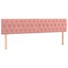 Exclusive House - Pink LED Headboard 180x7x78/88 Cm Velvet