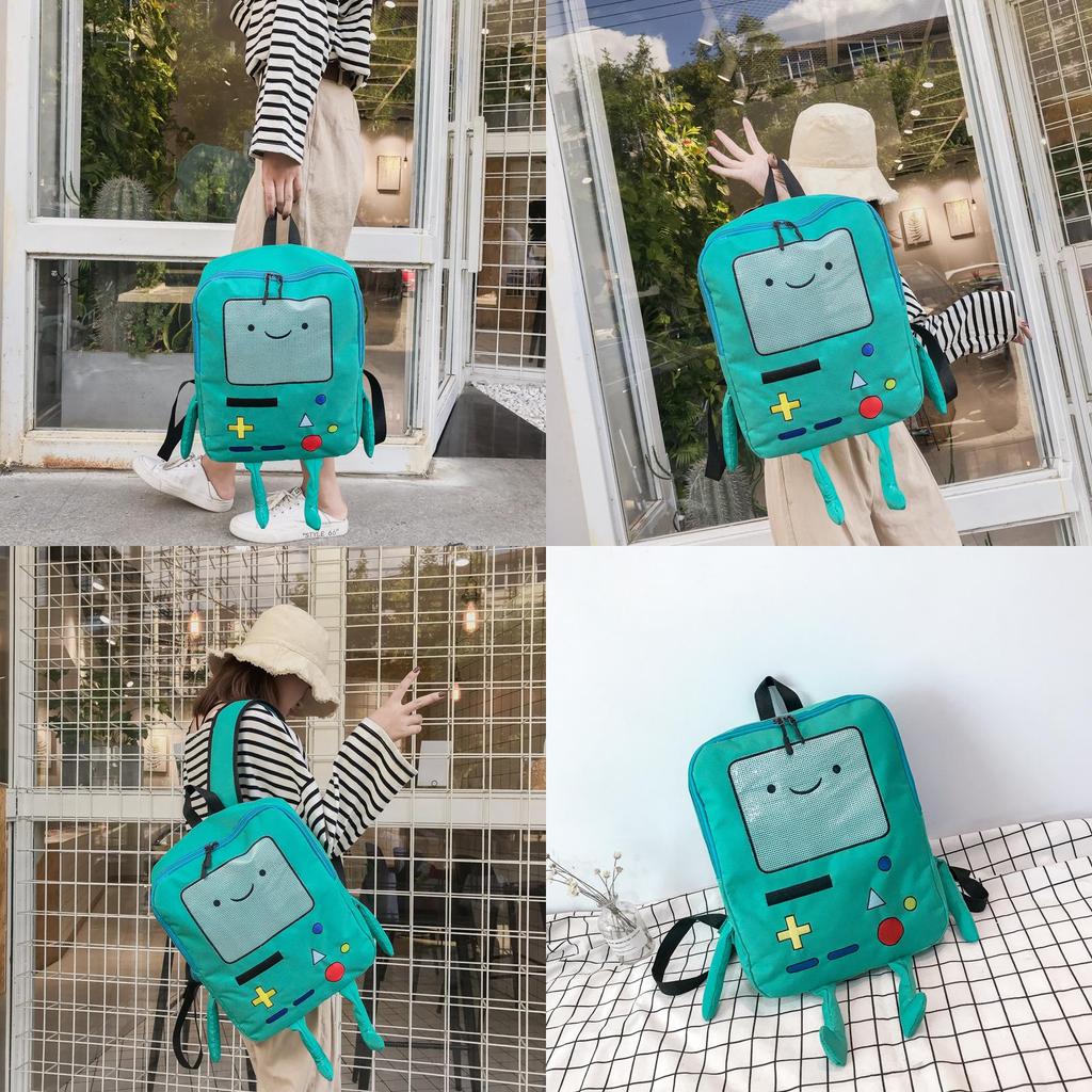 Niedlicher Cartoon Adventure Time Rucksack für Mädchen Japanischer Stil Lustig und Einzigartig Canvas Material Große Größe
