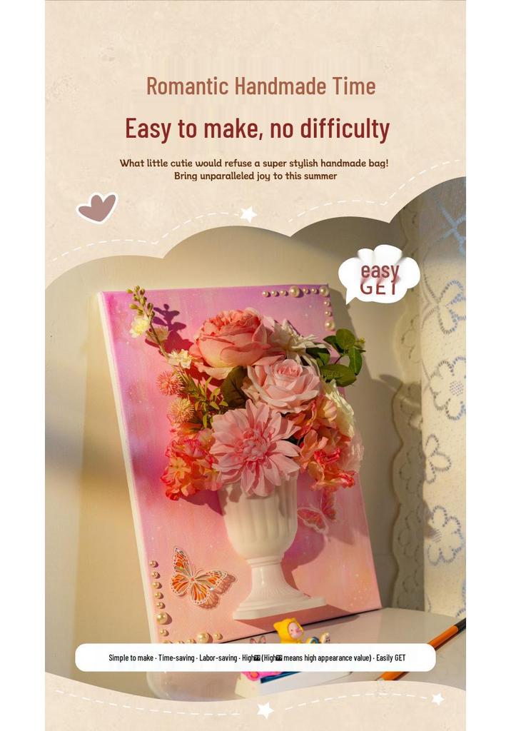 Meike Creative DIY French Flower Painting Activity: Handmade Fun for Parent-Child and Team Art Salon