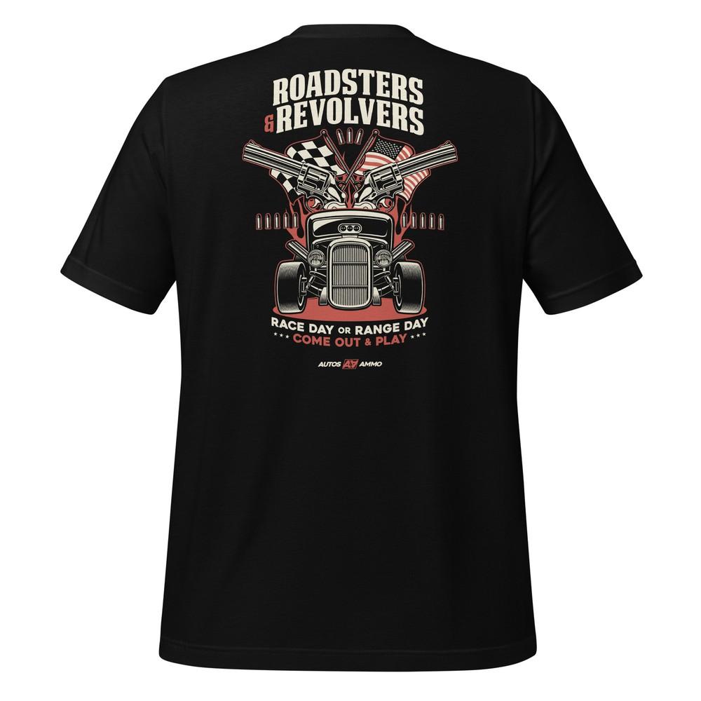 

Roadsters and Revolvers v1 - Autos and Ammo Series T-Shirt 4XL