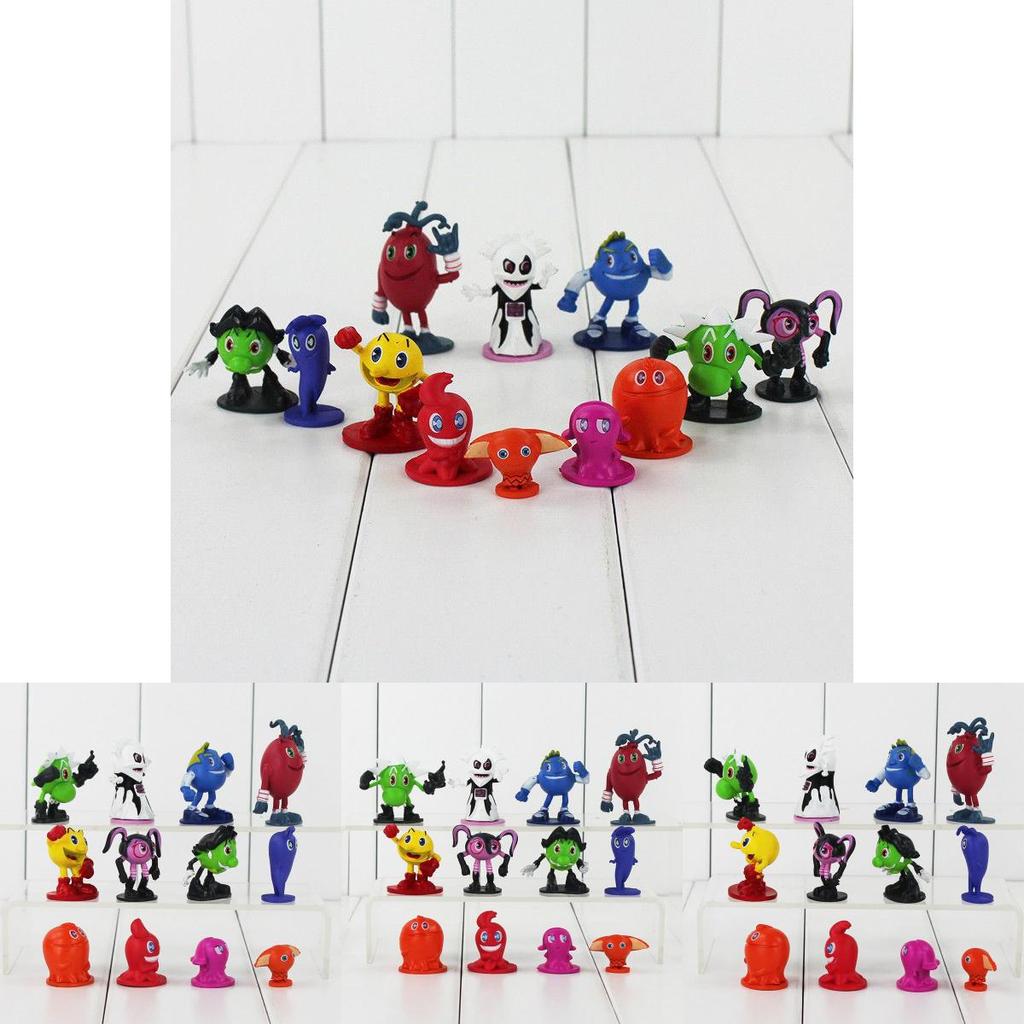 12 Pcs Pac-man And The Ghostly Adventures Action Figures Set Featuring Vibrant Colors