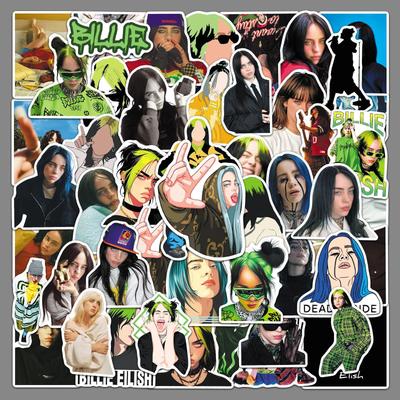 Billie Eilish Trendiger Star Graffiti Sticker Set - 50er Pack