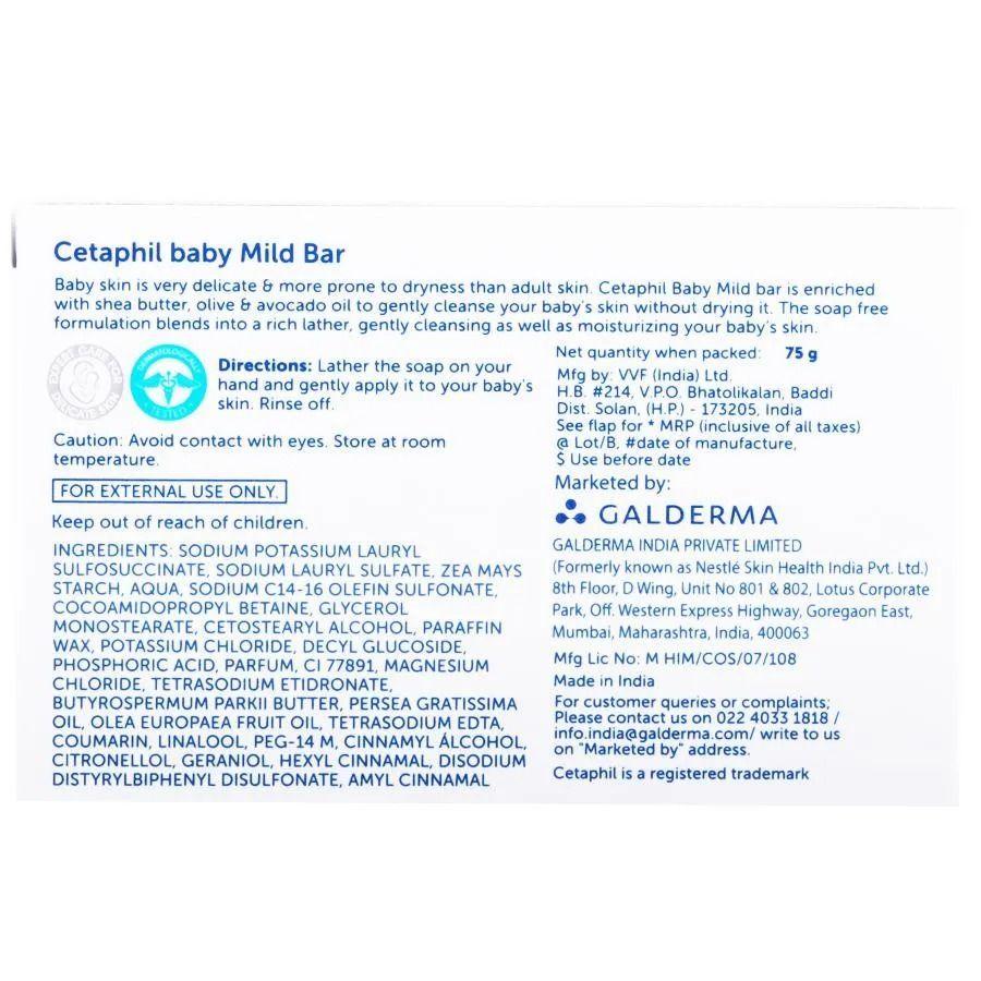 Soap for Children's Sensitive Skin (75 G), Mild Bar Baby's Sensitive Skin, Cetaphil