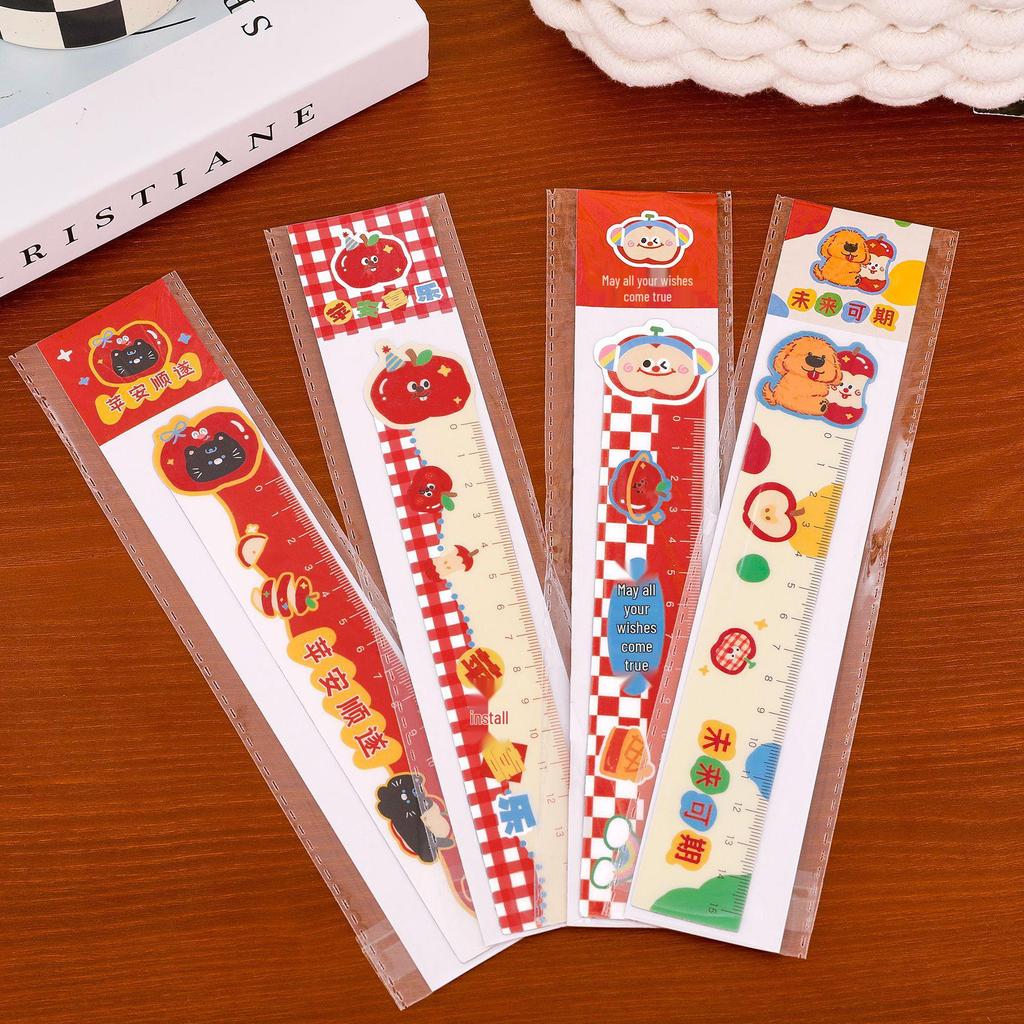 Magnetic Cartoon Cat Ruler Bookmark - Cute & High-Value Stationery Gift for Students