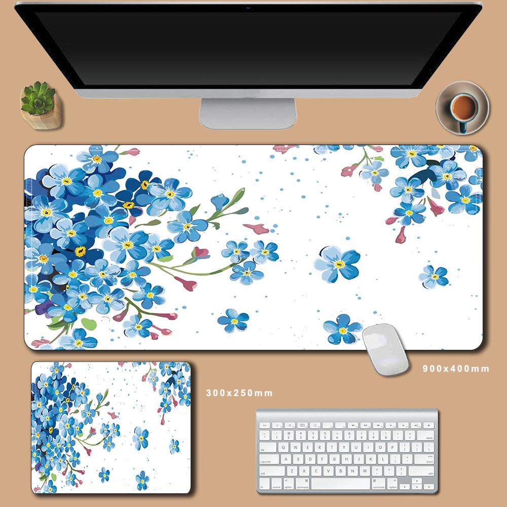 Flower Large Mouse Pad XXL Small Fresh Mousepad Cartoon Office Desk Pads Rubber Anti Slip Carpet Computer Office Accessories