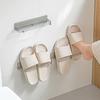 Waterproof Transparent Strong Load Bearing Space-saving Slippers Rack Wall Mounted Punch-free Drain Shoes Shelf Washroom Supplies