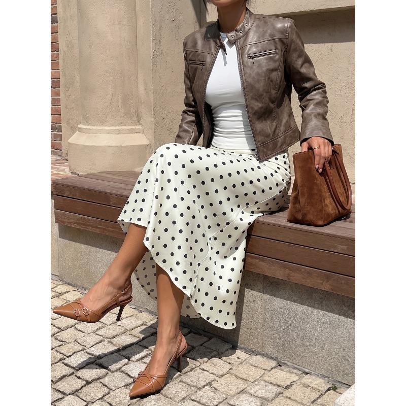 TIFICY Gonne Estive Primaverili Casual da Donna a Pois