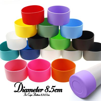 1Pc 8.5cm Soft Silicone Cup Bottom Sheath Protector Sleeve For Glass Water Tea Bottle Anti Damage Accessories