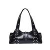 A Unique Street Underarm Bag with A Spicy Girl Style Versatile and Cool Rivet Single-shoulder Bag