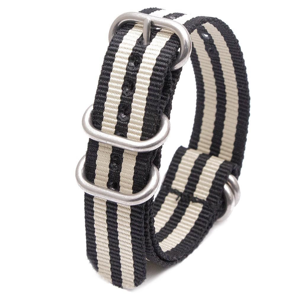 Silver Smooth Oval Buckle Nylon Watch Strap - Waterproof E-commerce Source Watch Band