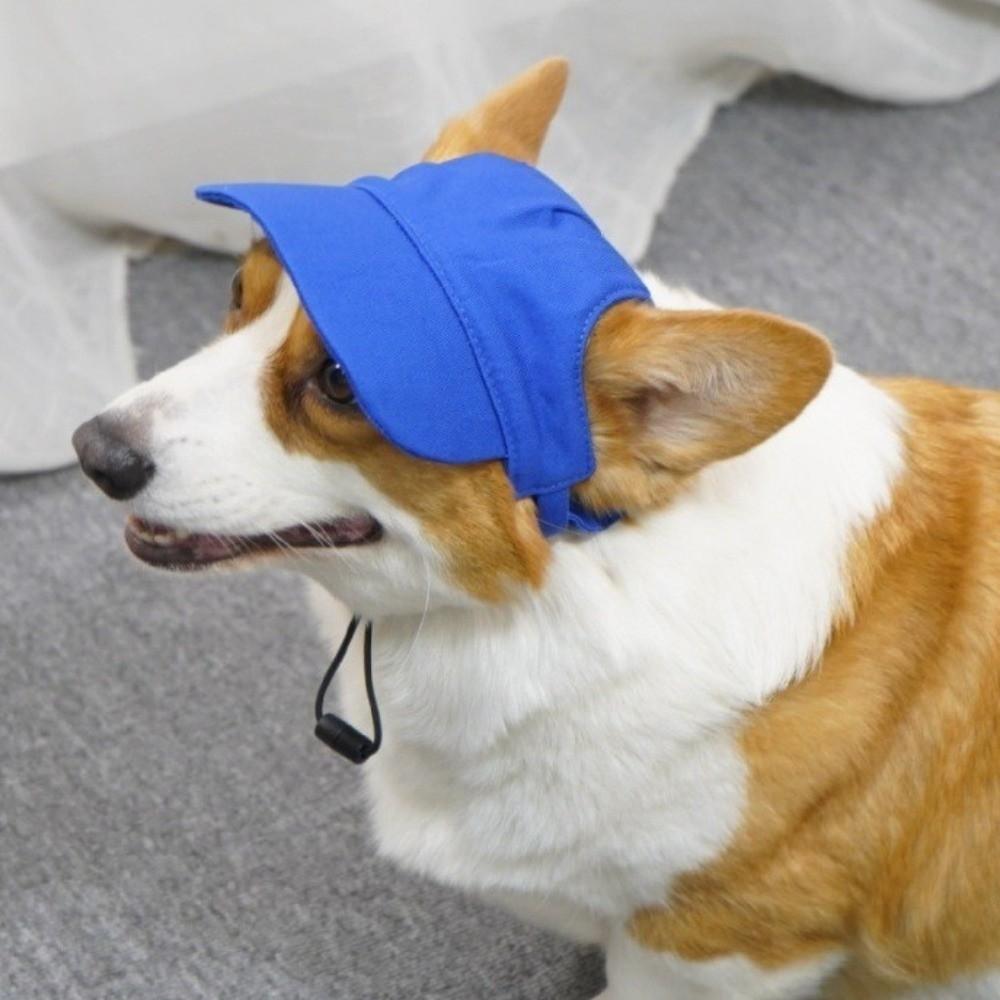 Sun Protection Dog Sun Hat with Ear Holes Pet Visor Hat Handsome Summer Cat Cap  Outdoor Sports