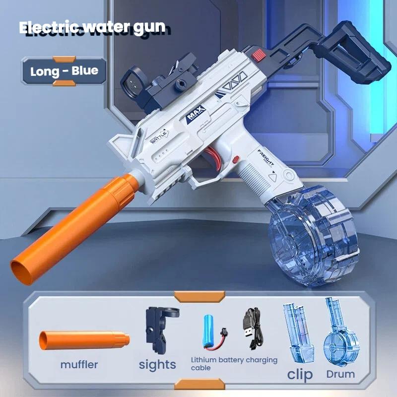 SCAR Electric Water Gun Pistol - Automatic Shooting Game Toy Summer Outdoor Beach Water Fight Toy Gifts