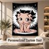 Tapestry Custom Name Text, Wall Hanging Tapestry Home Room DecorBetty Boop
