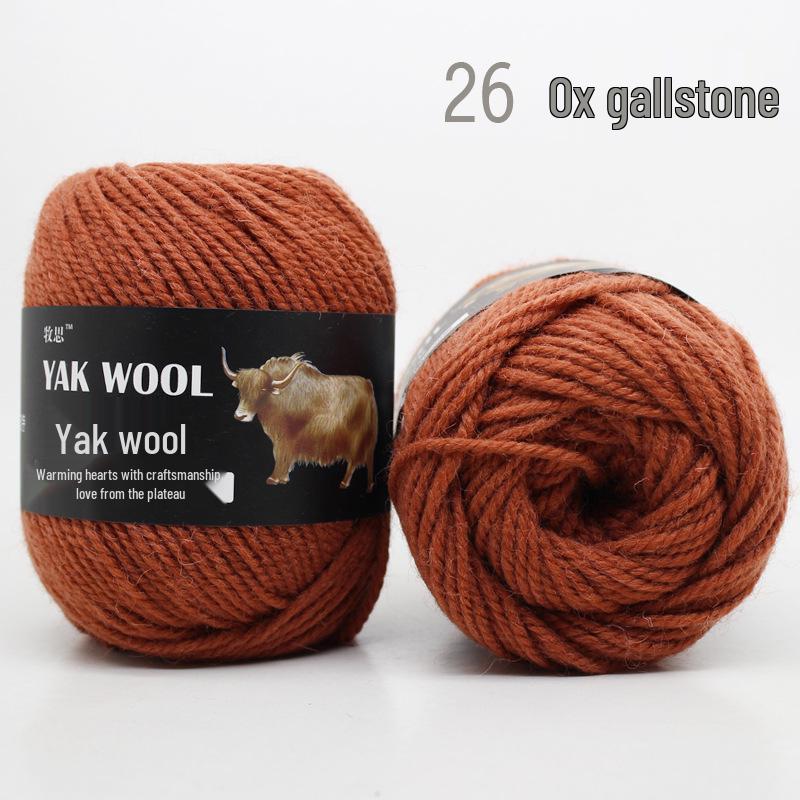 Hand-Knitted Medium-Thick Yak Wool Yarn for Scarves, Hats, Coats, Vests, and Sweaters