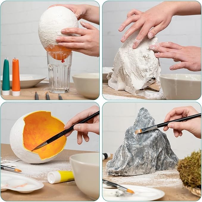 Selbstschmierendes Gipsbinden & Gipsgaze für Bastelarbeiten, Bauchabformungen, Maskenherstellung, Landschaftskunst - 15 cm x 2,7 Meter - Packung mit 1