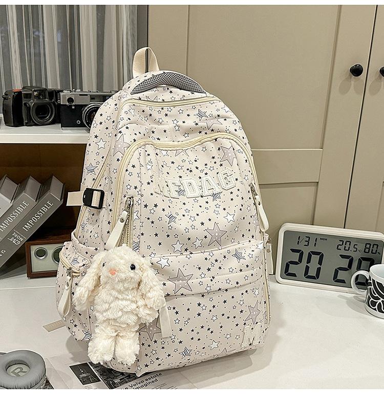 Schoolbag Sea Salt Fog Island Star Smudge Couple Tide Backpack High School Handsome Sports Student Training Air Cushion Backpack