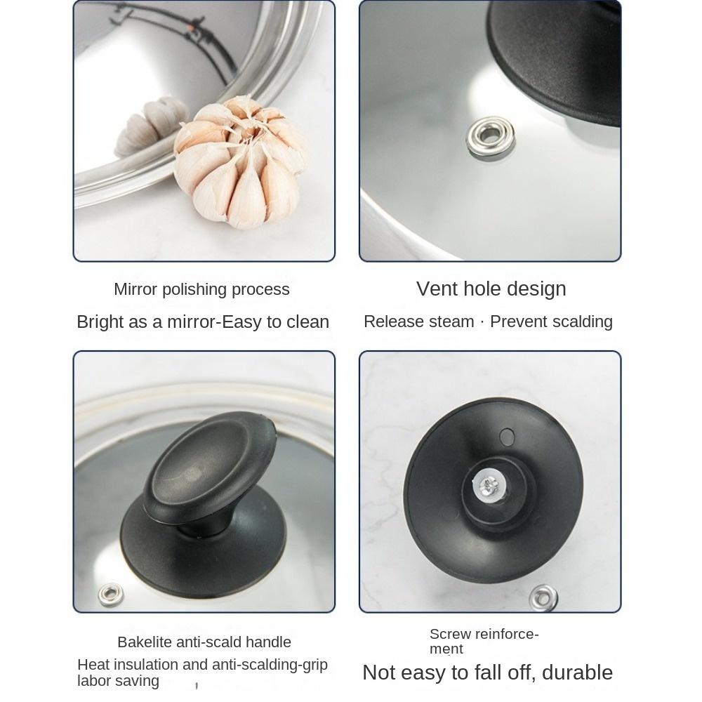Visible Round Pot Lid Thicken Lid Pot Cover Durable Cooking Wok Pan Lid  Kitchen Supplies