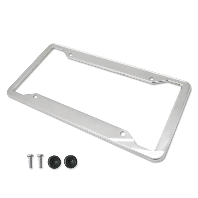 Support Noir Argenté Avec Vis Cadre Universel Plaque d'Immatriculation Américaine Accessoire Auto Fibre Couverture Plaque d'Immatriculation TAG Pour Avant Arrière