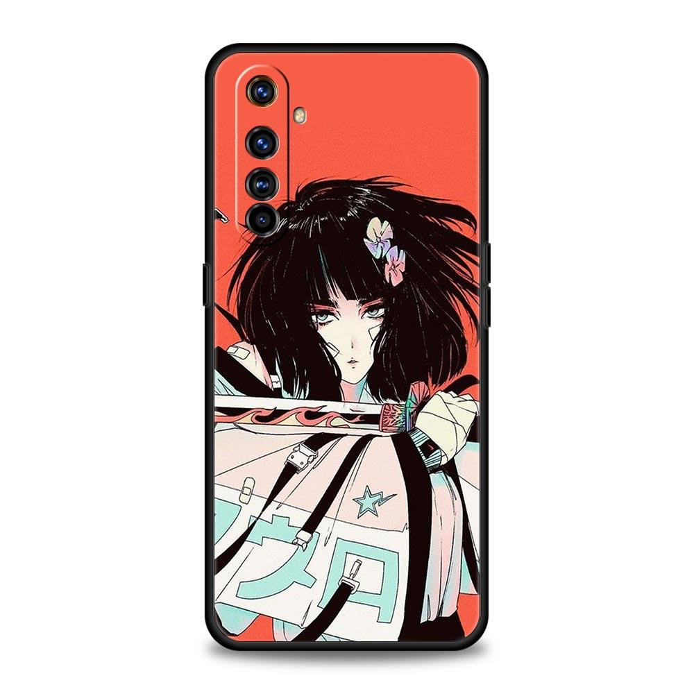 For Realme 10 9 8 5G 7 6 GT2 Pro Plus 9i 8i C21 C11 C25 C35 Japanese Style Anime Girl Phone Case For Realme GT Neo 2 3 3T Cover