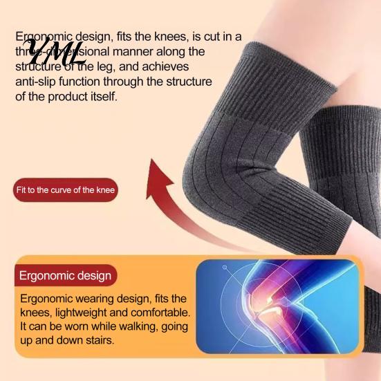 Knitted Leg Protectors 1 Pair Knit Warmers for Elderly Women, Soft Stretchy Winter Knee Thick Sleeves, Anti-slip Long Boot Socks Cold Weather Thermal