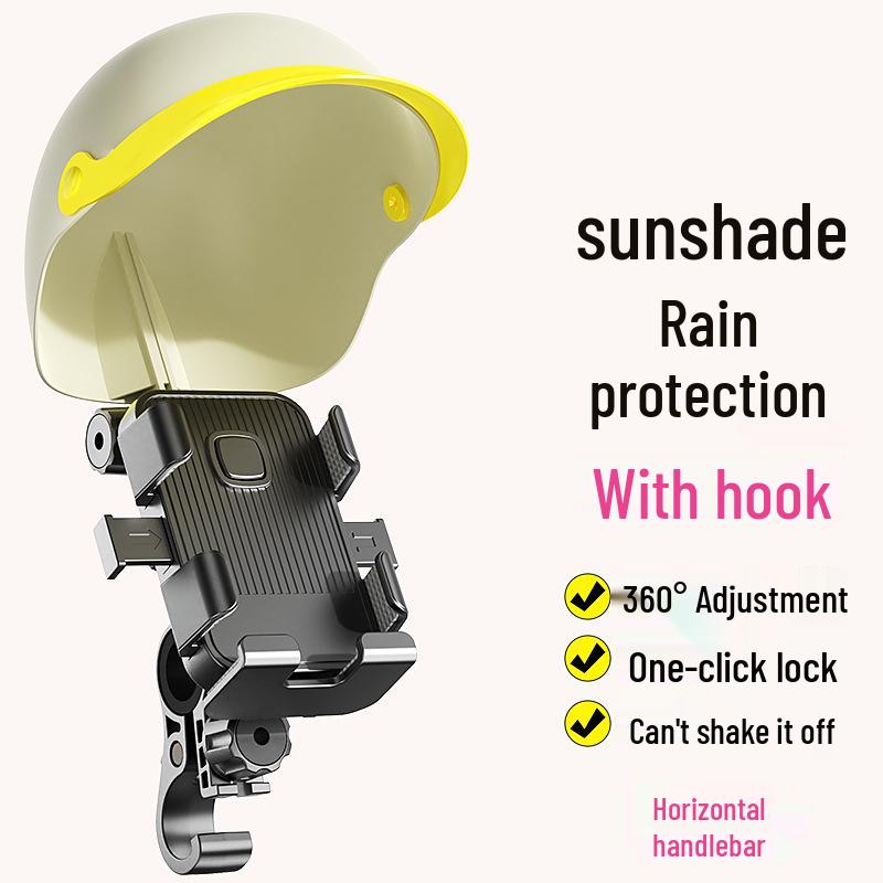 

Shockproof Rearview Phone Holder with Hat for Electric Scooter Navigation