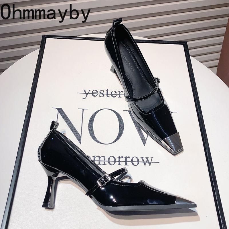 Designer Pointed Toe Women Mary Jane Shoes Fashion Shallow Slip On Shoes Spring Autumn Wedding Party Shoes