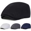 Unisex Solid Color Newsboy Caps British Painters Hats Autumn And Winter Berets Flat Peaked Cap Hip Hop Berets