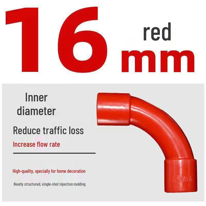 PVC16 20 Conduit, 90-Degree Large Radius Bend for Electrician Sleeve Accessories