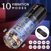 Male Masturbator Adult Toys Pumps Rotating and Vibrating Modes Visual Window and IPX7 Waterproof Penis Pump Pocket Pussy Male Stimulator Sex Machine
