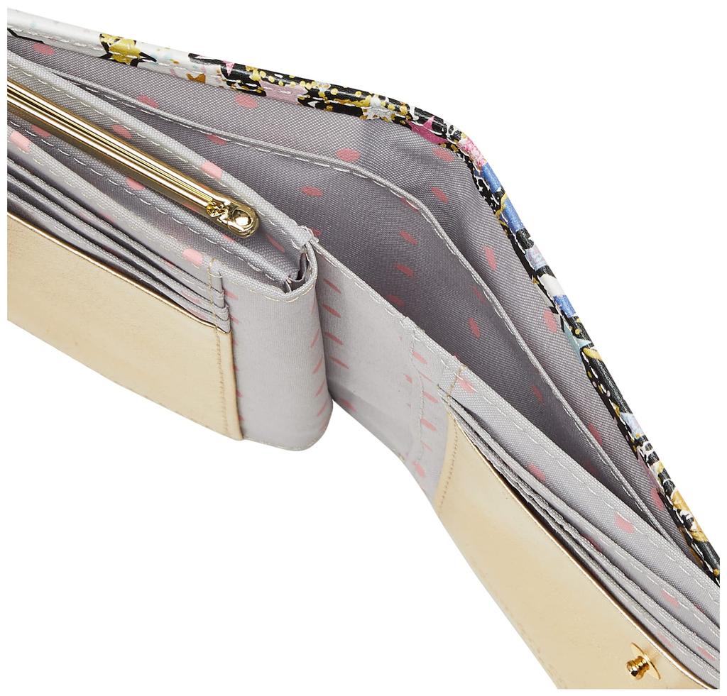 Tsumori Chisato Galaxy Panel Bifold Wallet, Black, Clasp Closure, Billfold