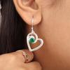 Green Onyx Gemstone 925 Sterling Silver Elegant Earing 1.5" Women Jewelry For Gift CE-21-17