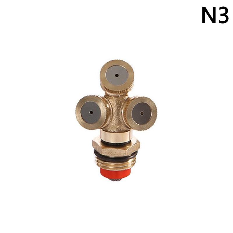 

Brass Misting Nozzle, 1/2 Adjustable Spray Fitting For Garden & Lawn Irrigation Hose Connector Water Sprinkler