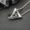 Unisex Geometric Titanium Steel Necklace - Versatile High-End Collarbone Pendant for Everyday Wear