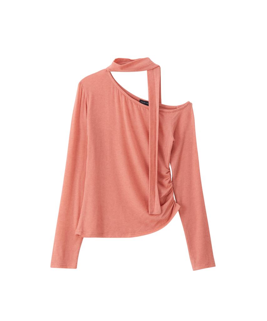 SALON DE YOHN Scarf Off Shoulder T_ 2 Colors
