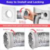 2 Set Quick Connect Dryer Vent Wall Plate Airtight Seal Dryer Duct Connector  Bathroom