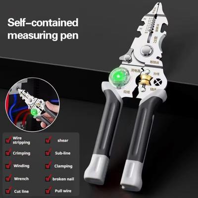 10 In 1 Electricity Measurement Pliers Intelligent Voltage Indicator Wire Stripper  Cable Cutting