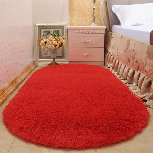 Tapete de pelúcia macio de pele de carneiro para quarto, almofada de lã de imitação, tapete de cabeceira de pelo longo, almofada de sofá, tapetes de pele para sala de estar