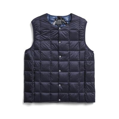 Inner Down Crew Neck Button Inner Down Vest [TAION Official] Men's (TAION-004)