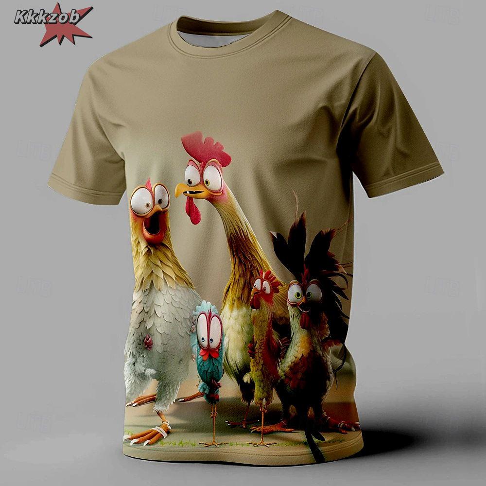 Men's TShirt Cartoon Duck Print T-Shirts for Men's Clothing Outdoor Street Funny T Shirts Oversized T-Shirt Man Designer Clothes