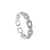 Korean Zircon Letter Buckle Ring: High-End, Trendy Luxury Jewelry for Women