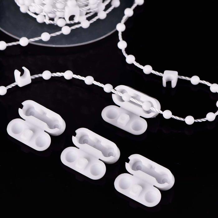 Kit 35 pièces accessoires pour stores verticaux - chaîne 10 m, 10 connecteurs, 12 cintres 89 mm